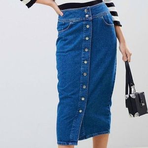 Denim Midi Skirt